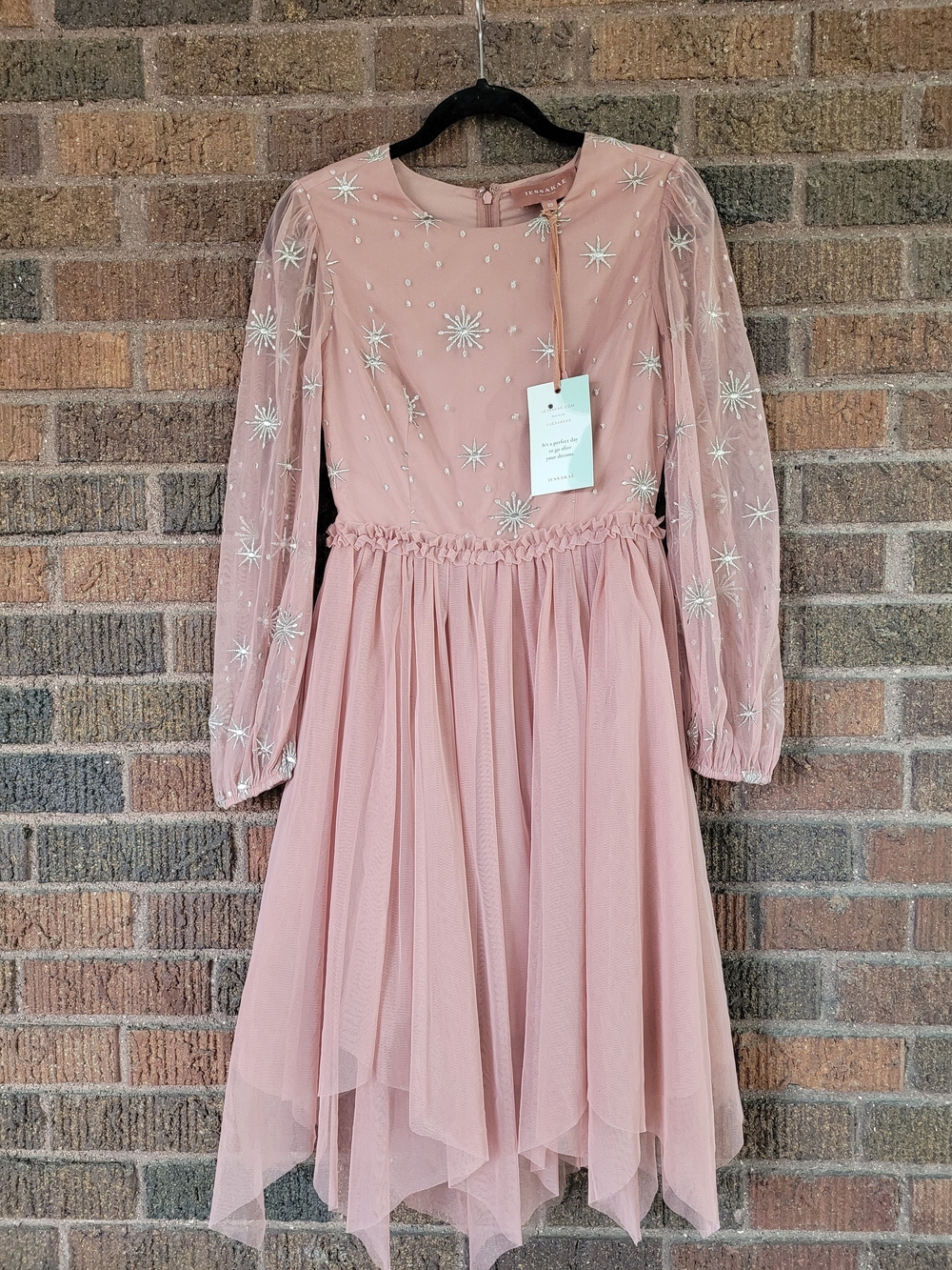 Jessakae Mystic Dress Mauve Silver Stars NWT XS Tulle Skirt Fairy Princess HTF